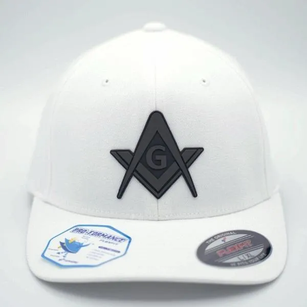 The Signum Cap - rubberized Square and Compass fitted caps