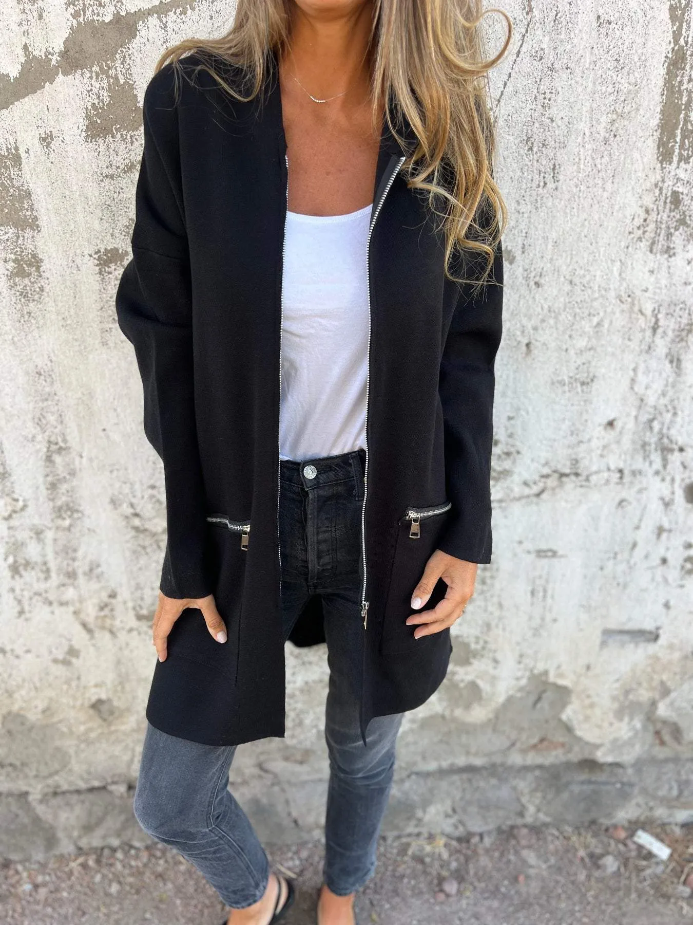 Theodora | Casual long-sleeved jacket with zipper