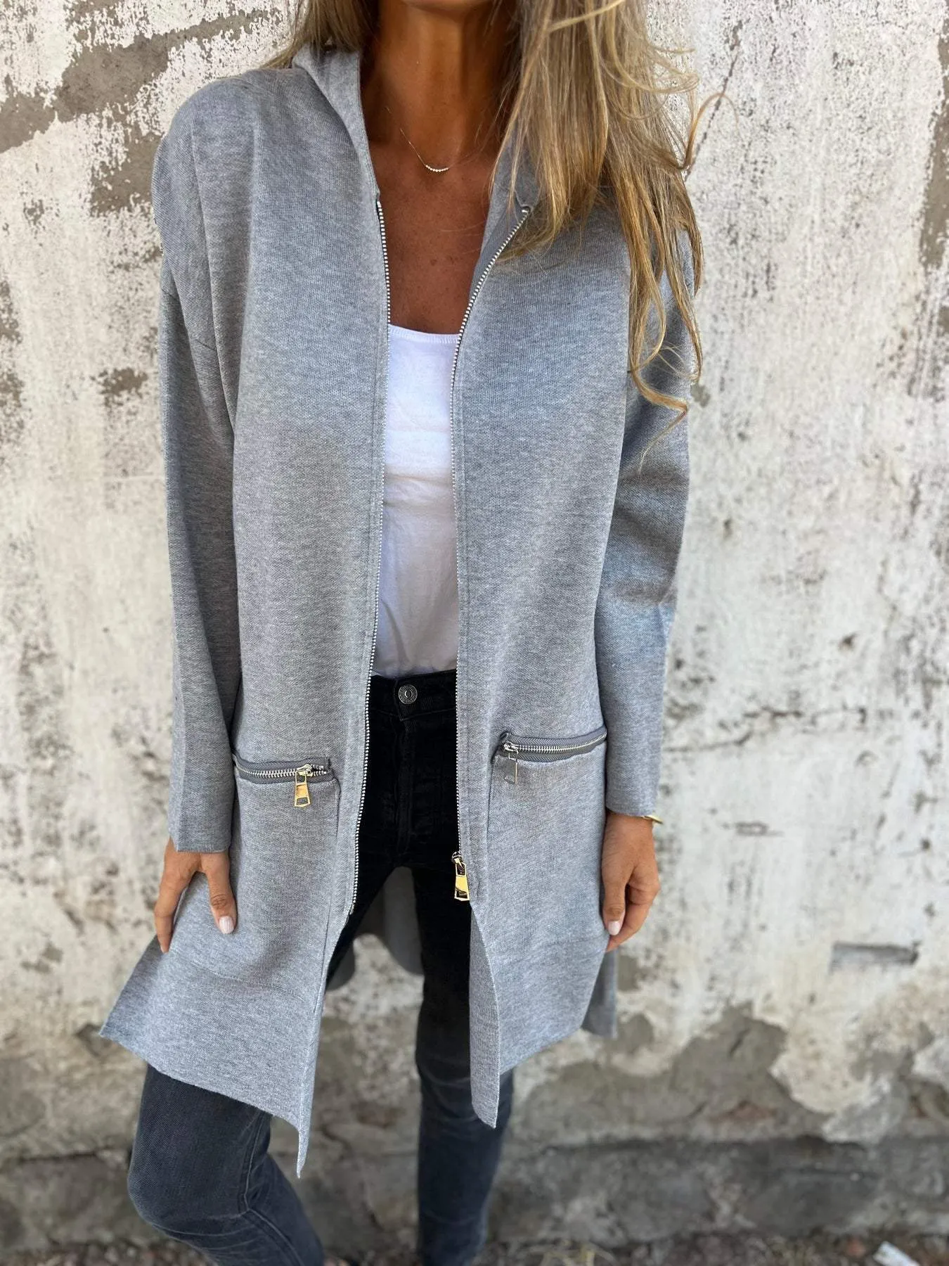 Theodora | Casual long-sleeved jacket with zipper