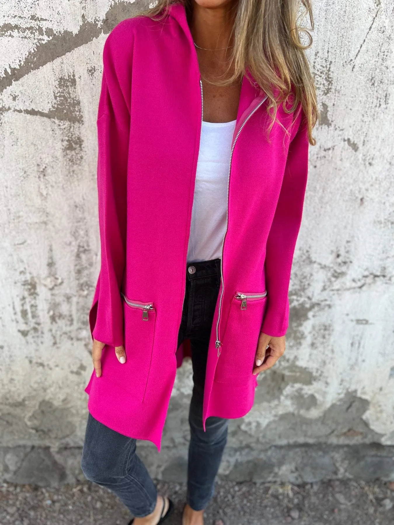 Theodora | Casual long-sleeved jacket with zipper