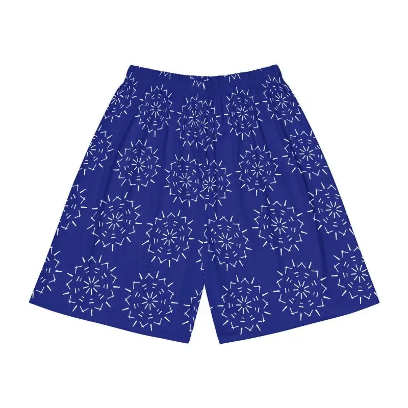 Trendy Men's Sports Shorts with White Pattern Vibe