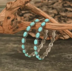 Turquoise Hoop Earrings Azuria