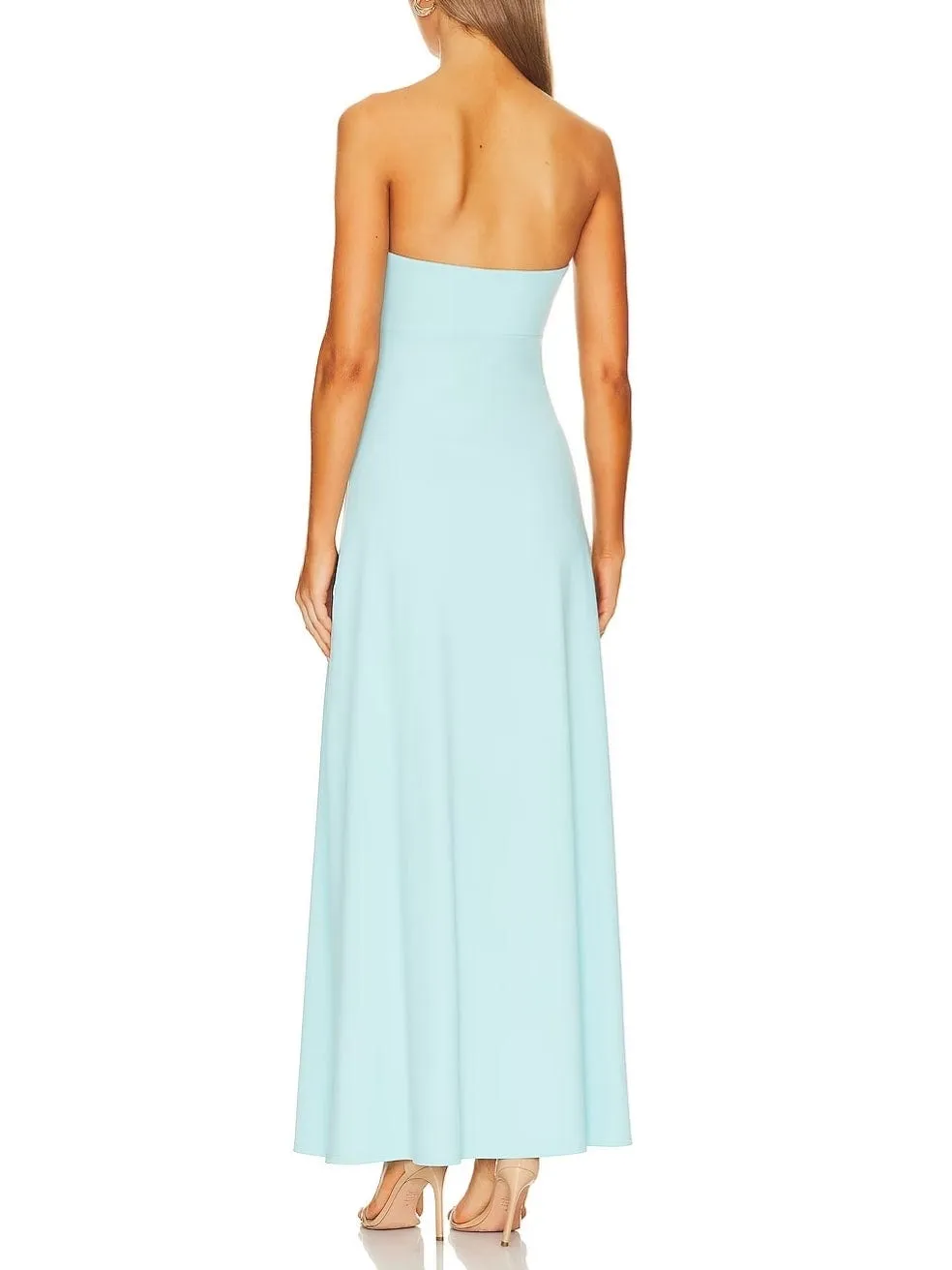 Twist Front strapless Dress in Fresh Water