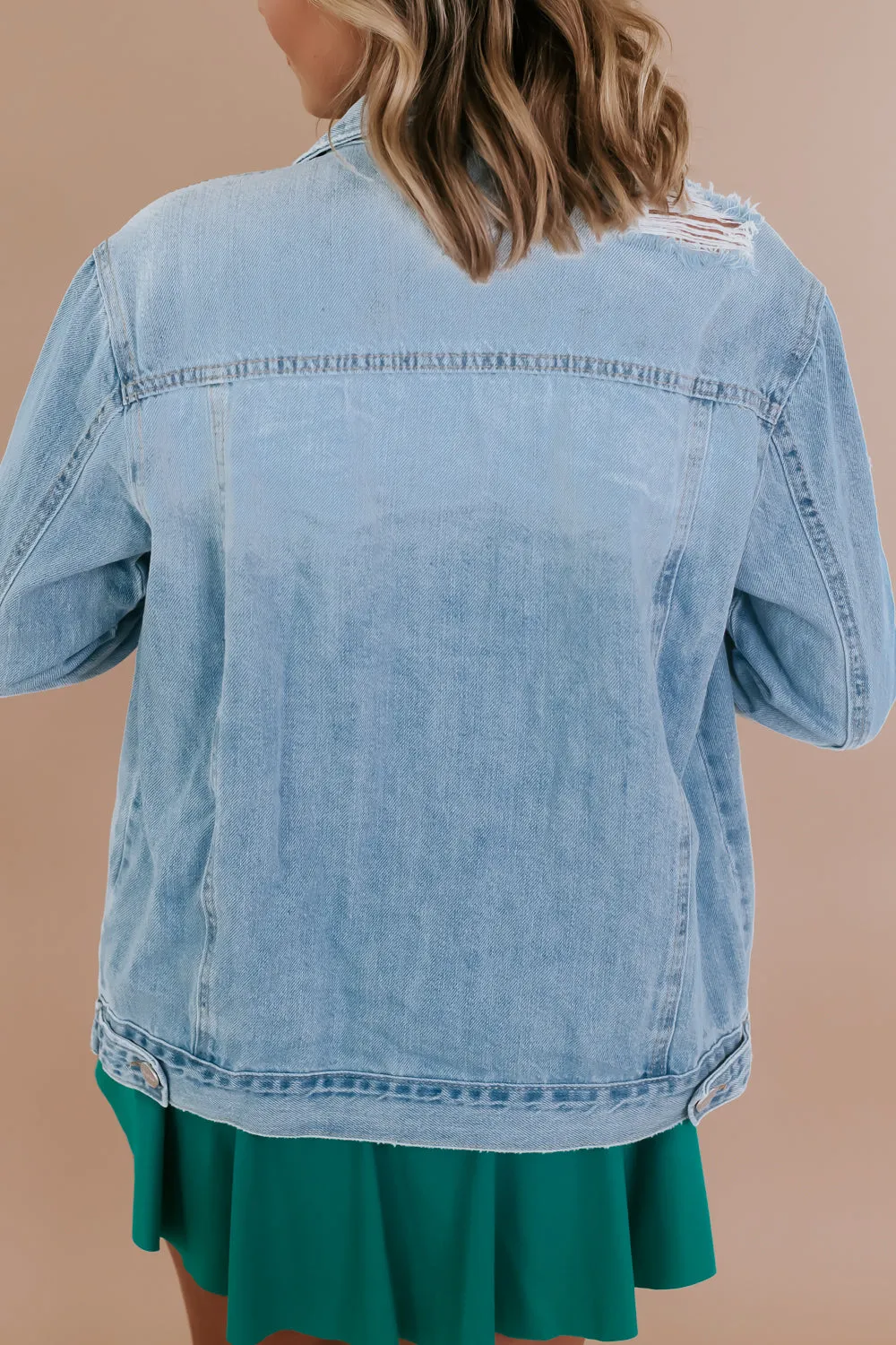 Unhinged Distressed Denim Jacket, Light