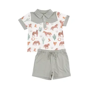 Uni Cowboy Polo & Short Set