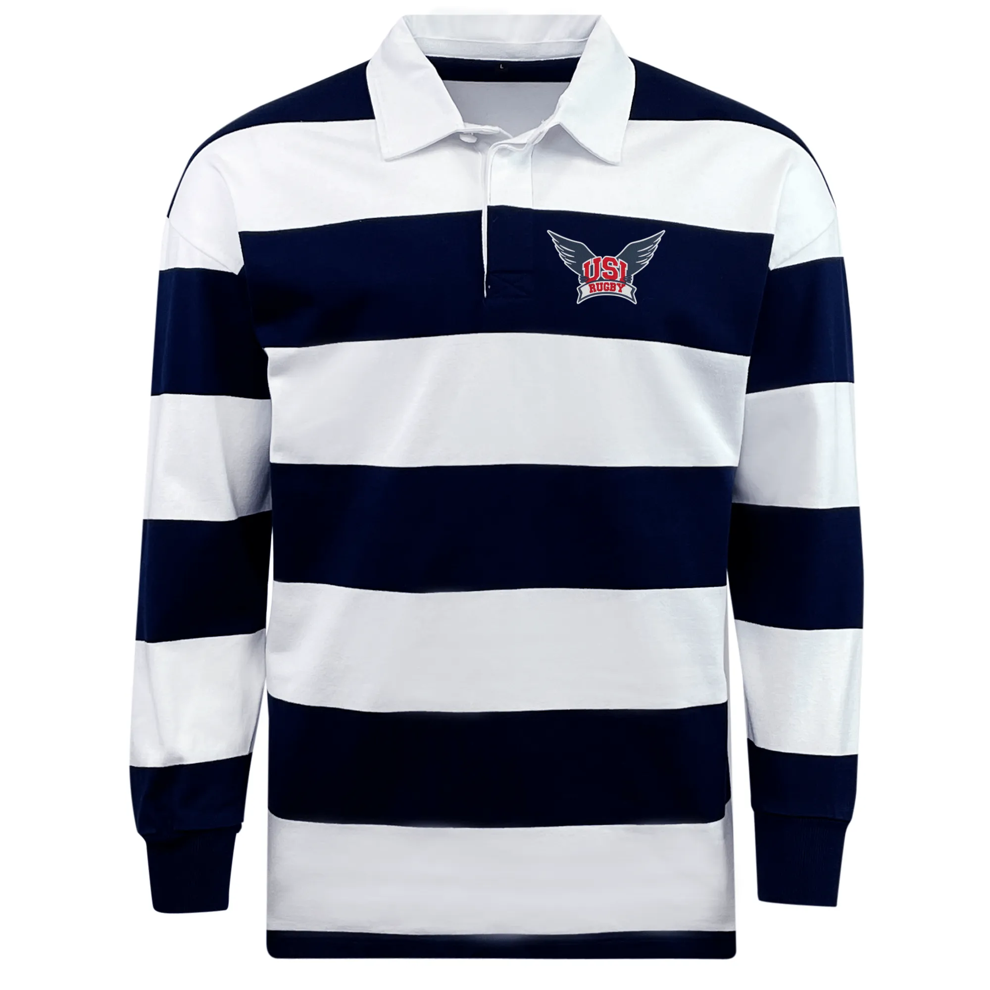 University of Southern Indiana Classic Long Sleeve Hooped Rugby Jersey
