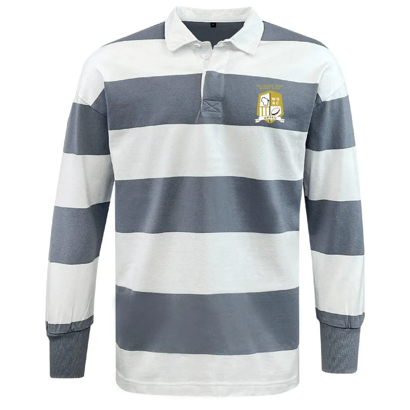 Waukesha Gold Rugby Classic Long Sleeve Hooped Rugby Jersey