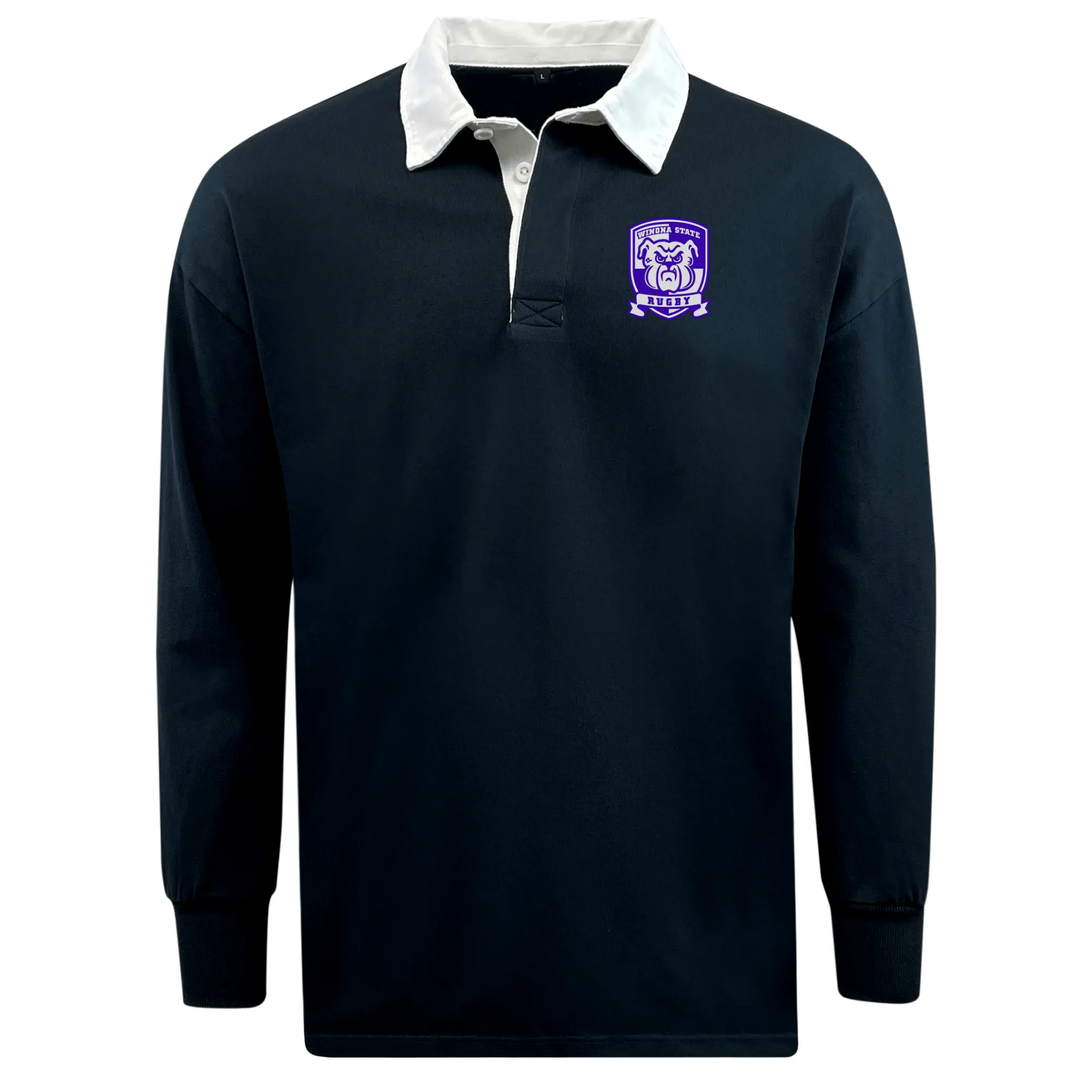 Winona State University Classic Long Sleeve Solid Rugby Jersey