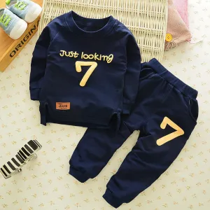 Winter Children Clothing Sets Boys Girls Keep Warm Long Sleeve Sweaters Pants Kids Clothes Sports Suit for Girls