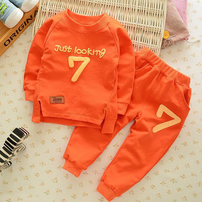 Winter Children Clothing Sets Boys Girls Keep Warm Long Sleeve Sweaters Pants Kids Clothes Sports Suit for Girls