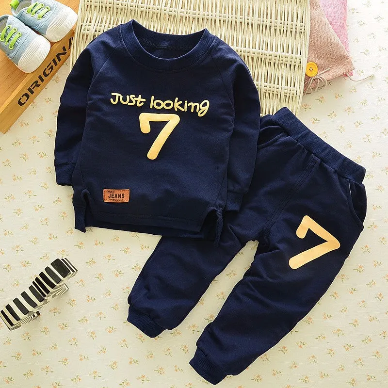 Winter Children Clothing Sets Boys Girls Keep Warm Long Sleeve Sweaters Pants Kids Clothes Sports Suit for Girls