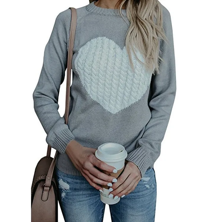 Women Love Printed Sweater