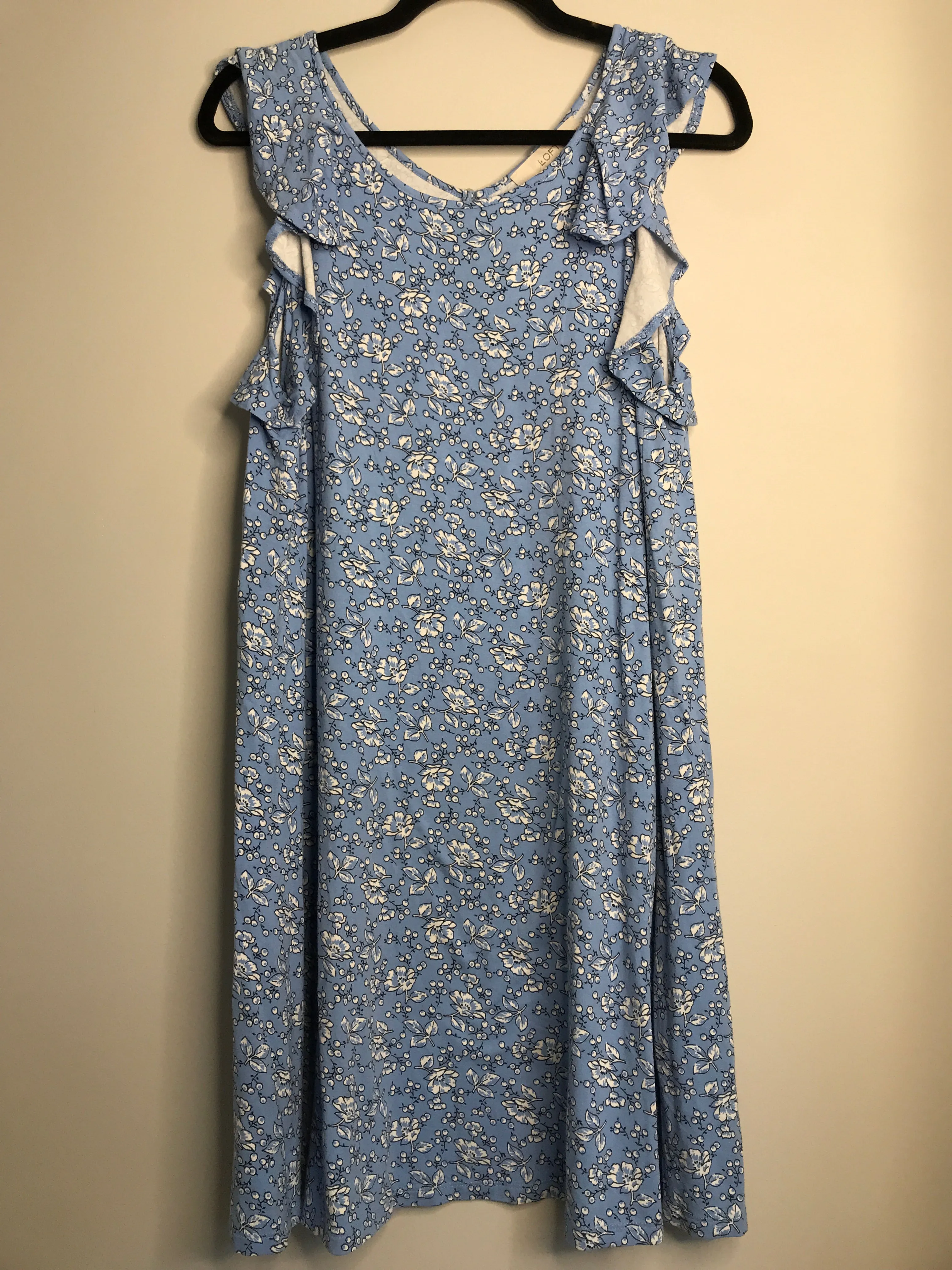 Womens Size Lg Misses Blue Loft Dress