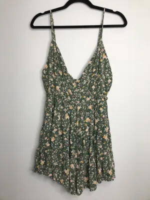 Womens Size Lg Misses Green Storia Romper