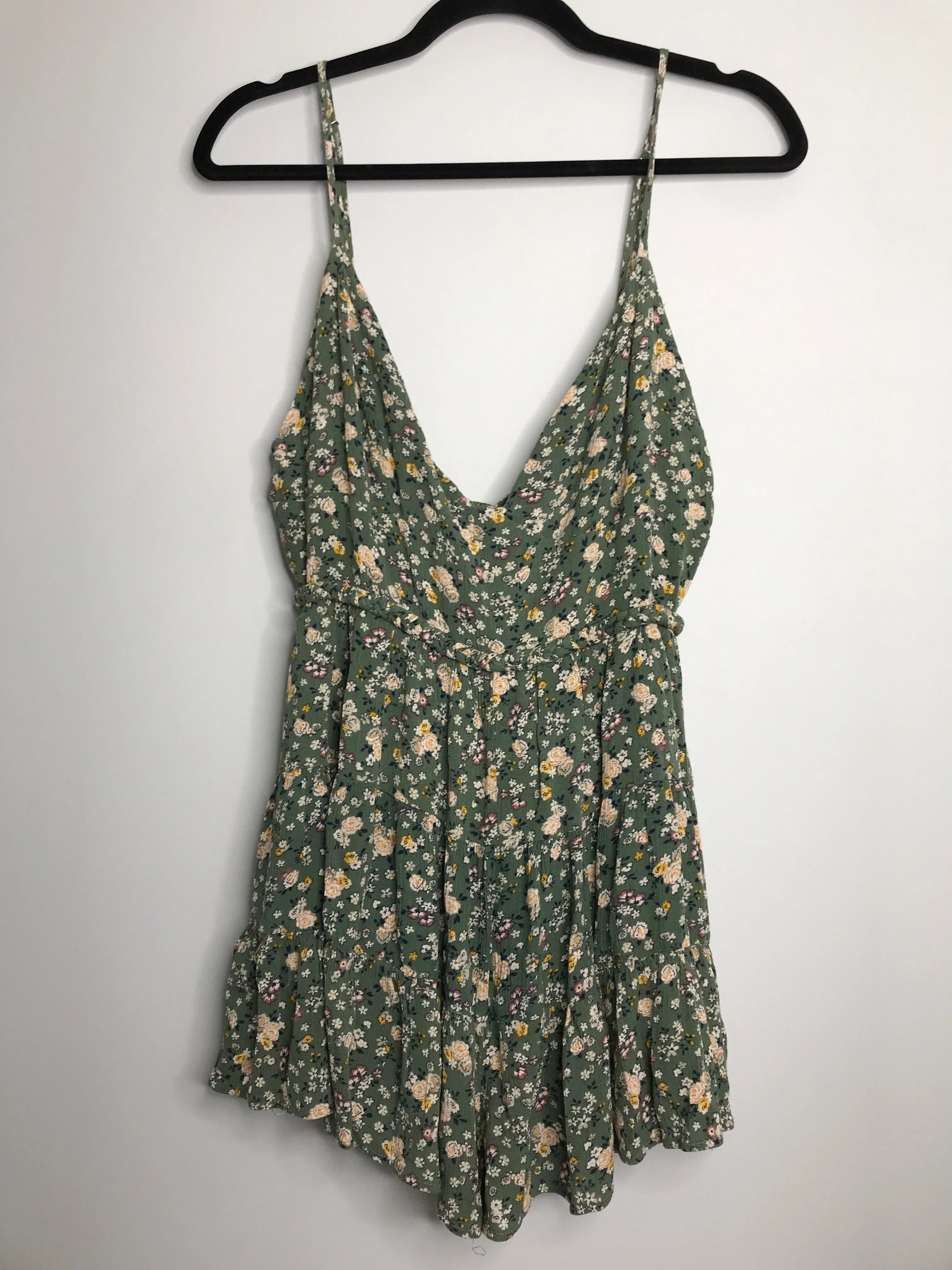 Womens Size Lg Misses Green Storia Romper