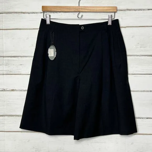 Zanella Katherine Pleated Dress Shorts Black Size 12
