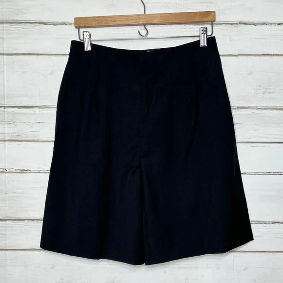 Zanella Katherine Pleated Dress Shorts Black Size 12